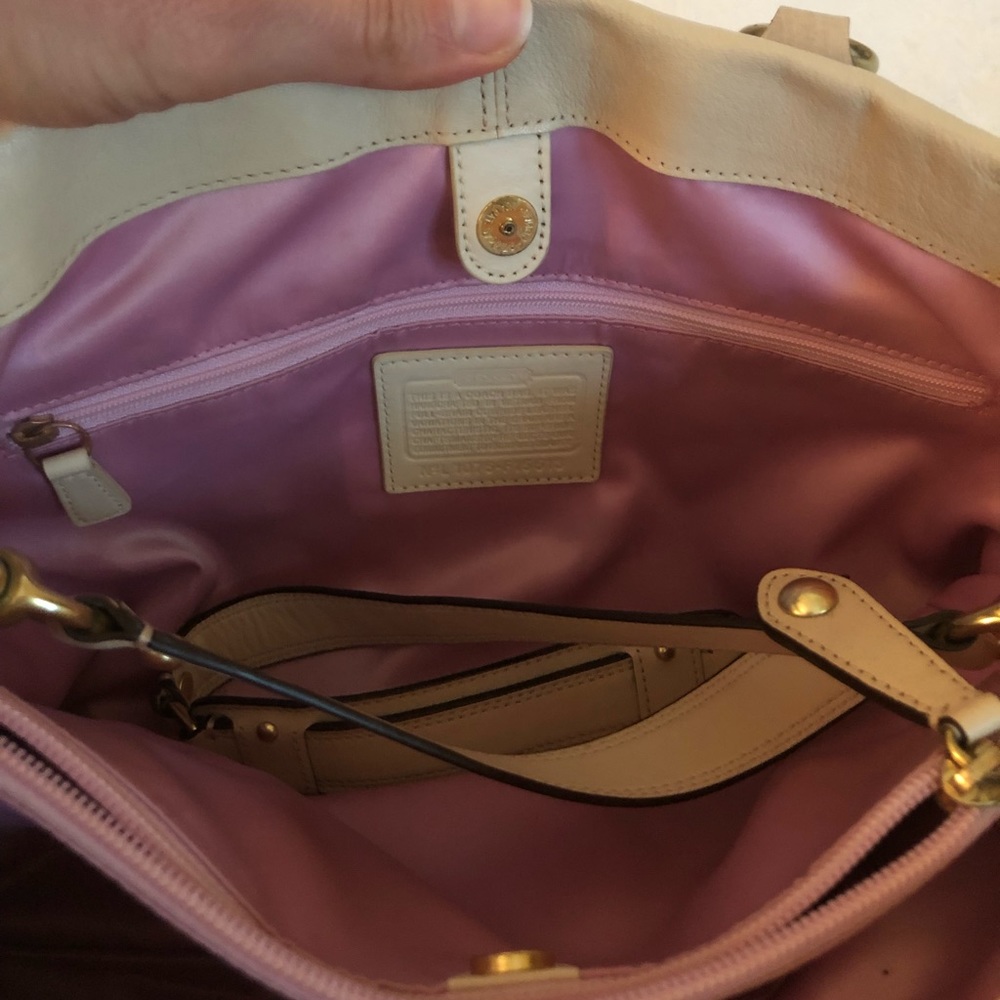 coach ivory satchel / vintage authentic - Picture 8 of 11